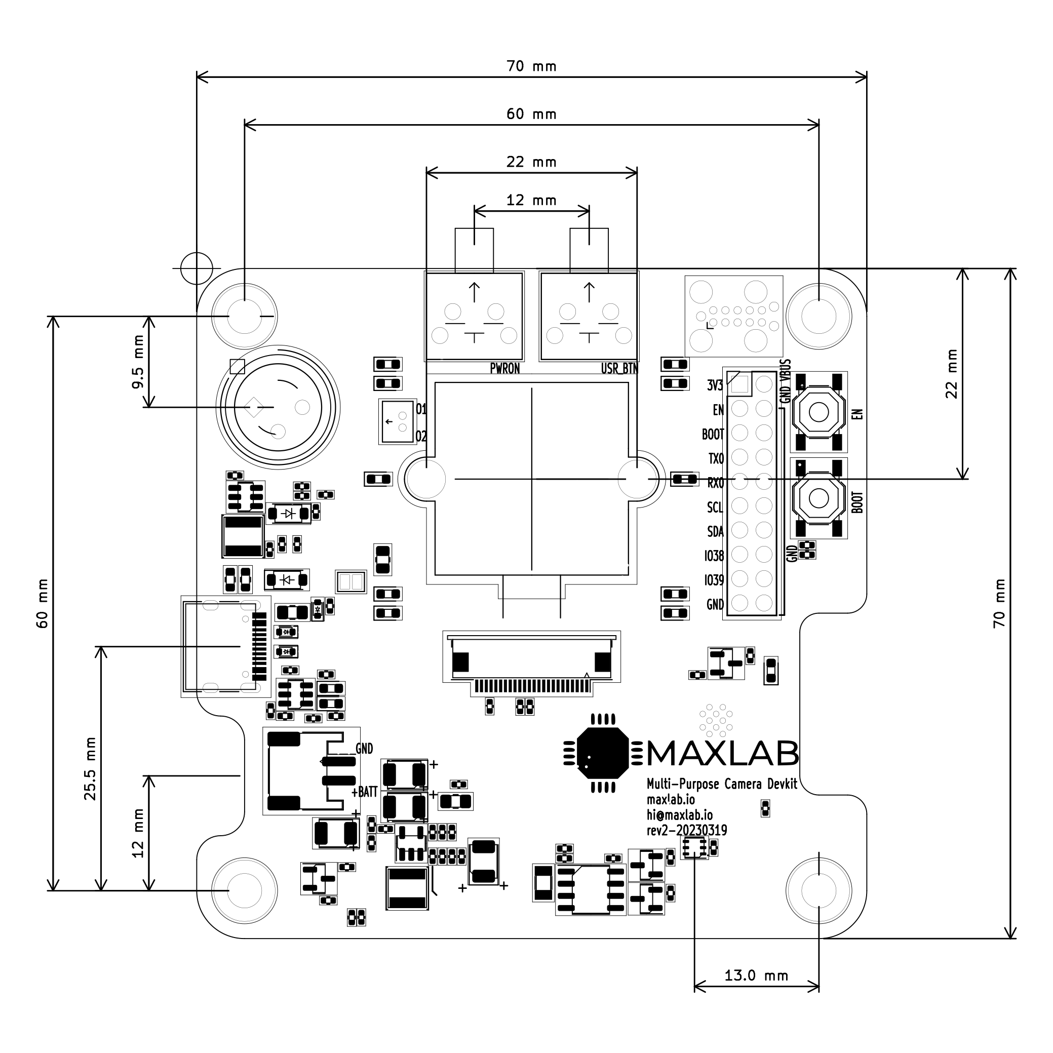 Tokay AI Camera dimensions